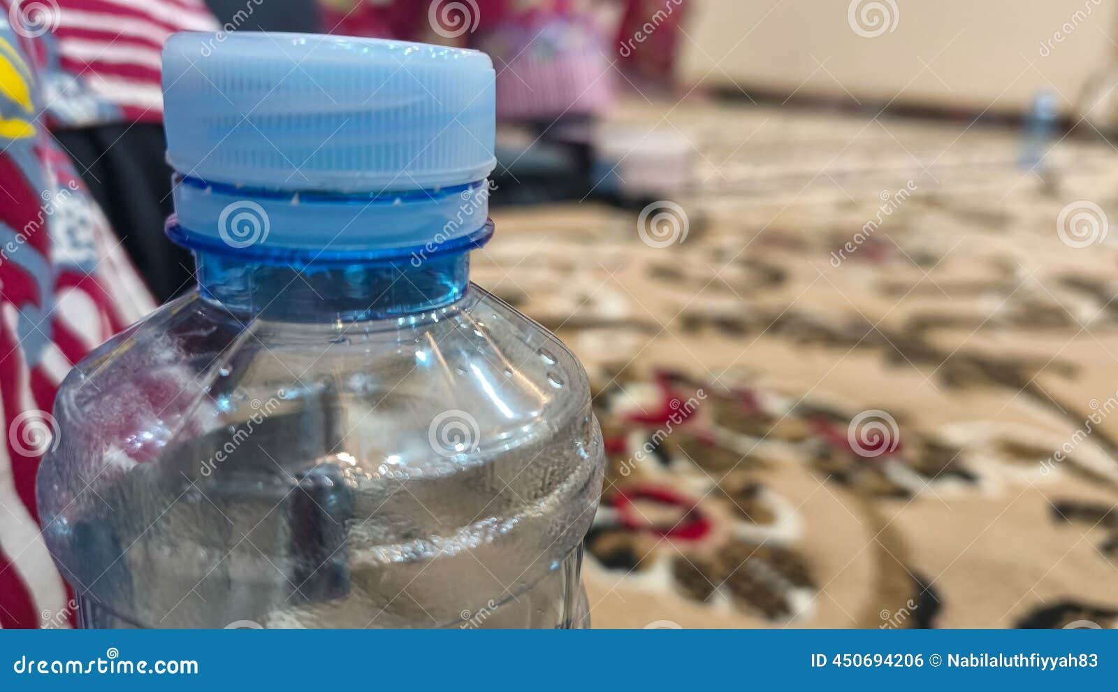Crystal clear packaged drinking water bottle